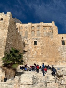 View of steps leading to the Temple Mount in Jerusalem