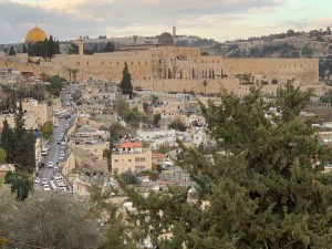 view of the old city of Jerusalem