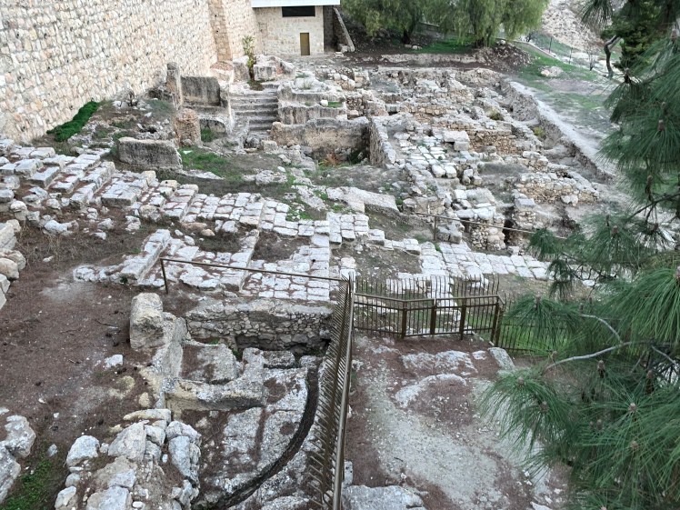 Ancient stone steps and other ruins