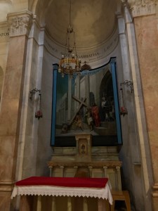 Painting of Jesus about to carry the cross