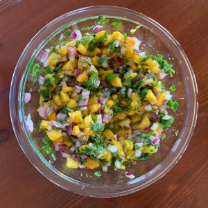 Bowl of Peach Salsa