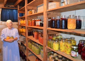 Canned Fruits and Vegetables on a shelf