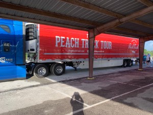Peach Colored Semi-truck